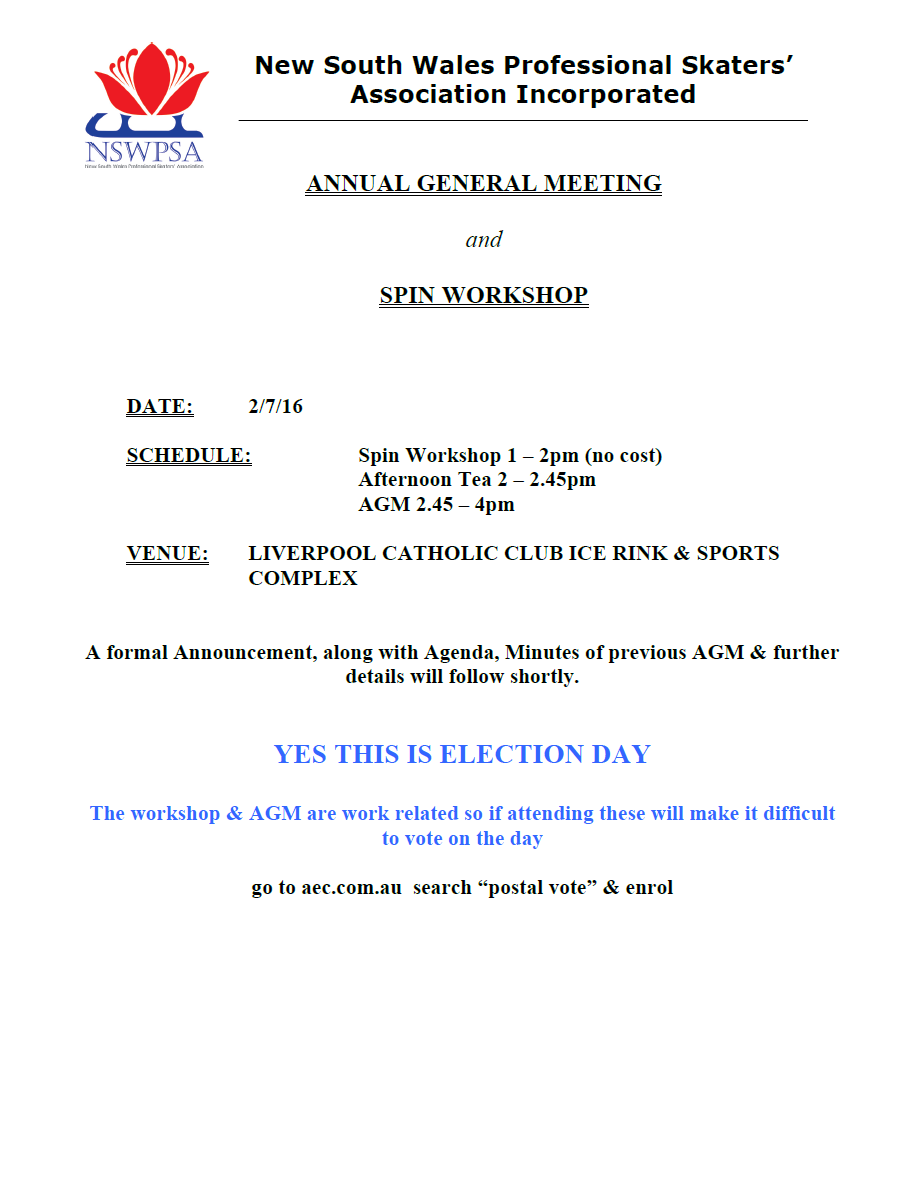 NSWPSA AGM Notice